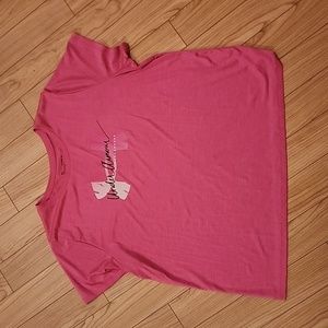 Hot pink womens plus under armour shirt